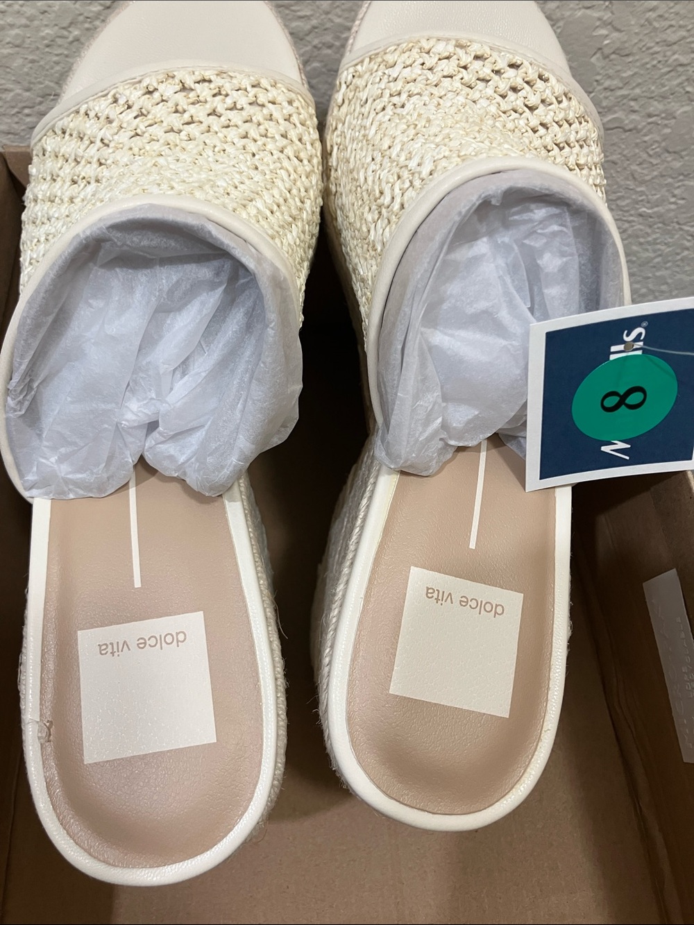 Dolce Vita Cream Braided Slide Mules